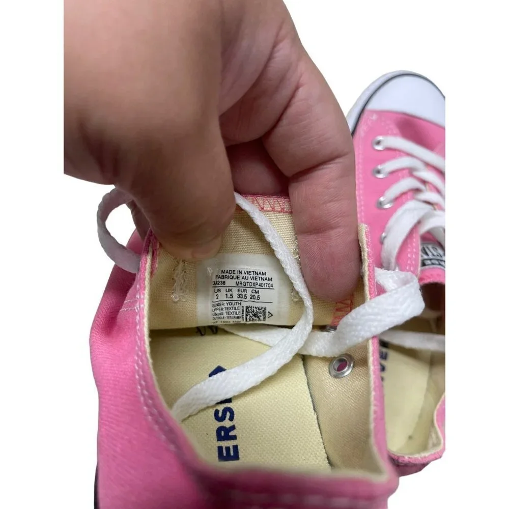 Converse Pink Chuck Taylor All Star Low Classic Junior Size 2